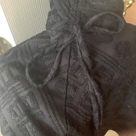 Vintage J Valdi Black slightly sheer cover up Sz M - Picture 8 of 8